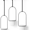 Wiszący kwietnik w kolorze czarno-białym - 63,5 x 110 x 14,6 cm