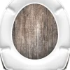 Wolnoopadająca deska WC "Old wood" w kolorze jasnobrązowym