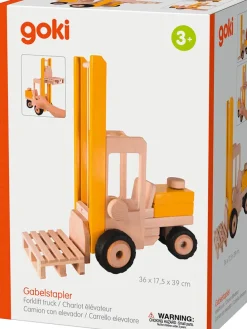 Wózek widłowy w kolorze żółtym - 3+