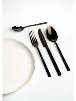 Łyżeczki koktajlowe (3 szt.) w kolorze czarnym - dł. 14,8 cm
