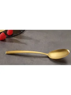 Łyżeczki (6 szt.) "Avelino" w kolorze złotym - dł. 14 cm