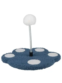Zabawka w kolorze niebiesko-białym dla kota - wys. 25 x Ø 22 cm