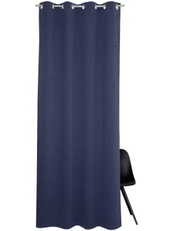 Zasłona "Harp" w kolorze granatowym z oczkami