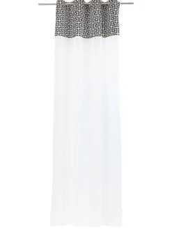 Zasłona w kolorze biało-czarnym - 270 x 140 cm