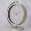 Zegar stołowy "Jale" w kolorze jasnoszarym - wys. 20 cm