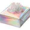 Zestaw arkuszy (12 szt.) "Iridescent" w kolorze srebrnym ze wzorem - 35 x 25 cm
