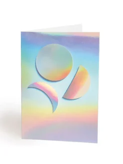 Zestaw arkuszy (12 szt.) "Iridescent" w kolorze srebrnym ze wzorem - 35 x 25 cm