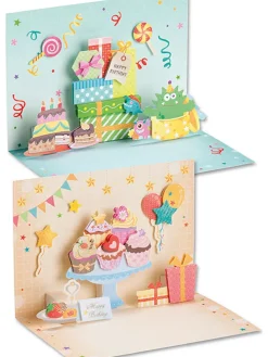 Zestaw "Birthday 3D PopUp cards" ze wzorem do rękodzieła