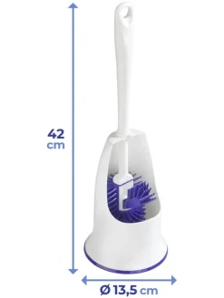 Zestaw WC w kolorze biało-niebieskim - wys. 42 x Ø 13,5 cm