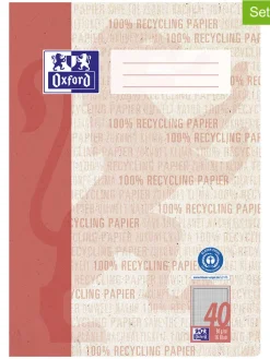 Zeszyty (15 szt.) "Oxford Recycling" w kolorze czerwonym - A4
