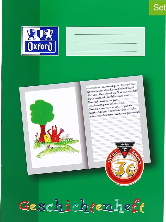 Zeszyty (5 szt.) w kolorze zielonym - A4