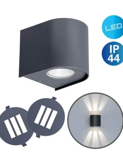 Zewnętrzna lampa ścienna LED "Alecto" w kolorze czarnym - KEE F (A do G)