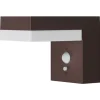 Zewnętrzna lampa solarna LED w kolorze brązowym - 9,5 x 12,5 x 16,5 cm