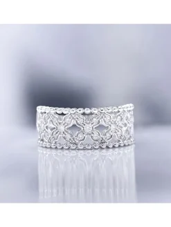 Złoty pierścionek "Dahlia" z diamentami
